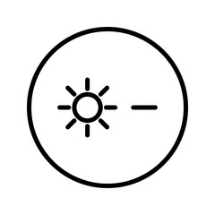 Obraz premium Brightness Icon, Adjust Contrast icon ,vector silhouette. Temperature icon, Screen brightness icon for UI UX website, mobile app, logo. Vector illustration.