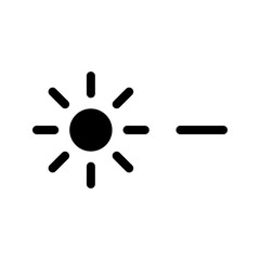 Brightness Icon, Adjust Contrast icon ,vector silhouette. Temperature icon, Screen brightness icon for UI UX website, mobile app, logo. Vector illustration.