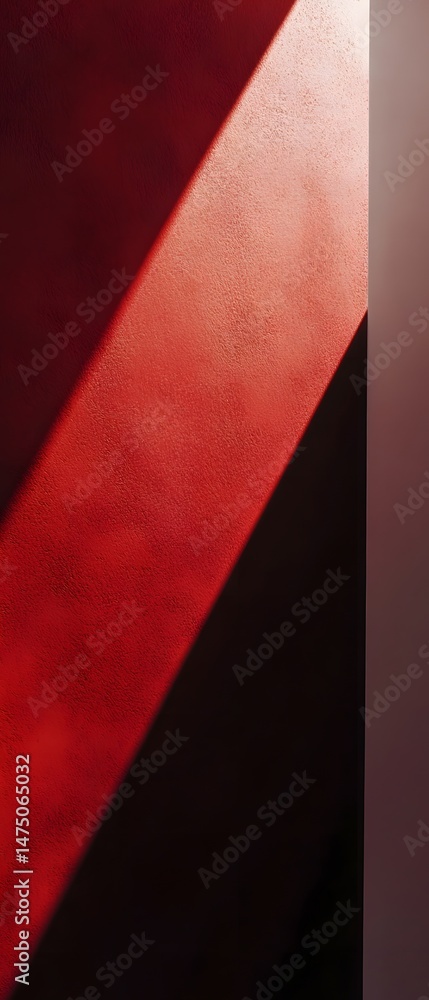Poster a striking abstract image featuring dramatic geometric patterns and contrasting shadows in vivid sha