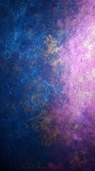 Obraz premium A visually striking abstract digital art painting featuring a rich textured gradient background with layered brush strokes and fluid vibrant colors ranging from deep blue to warm purple tones