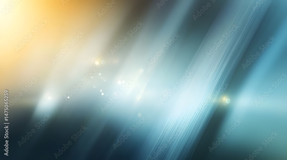 Poster mesmerizing abstract composition of flowing luminous waves and lines of prismatic light and color