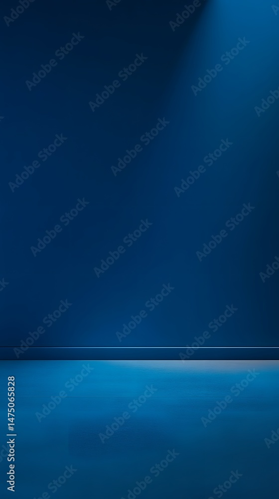 Poster a serene and sophisticated blue gradient background with subtle lighting effects and soft shadows cr