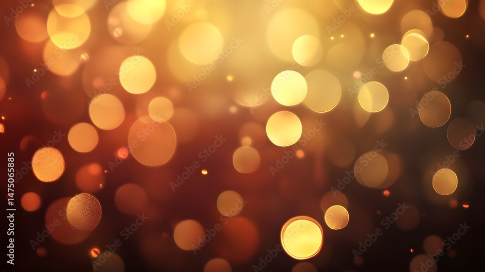 Poster captivating abstract image of blurred shimmering bokeh lights in a warm luminous and inviting atmosp