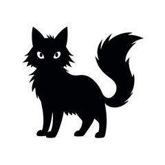 Simple Rag Doll Silhouette in Black Vector