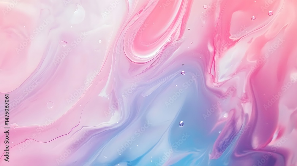 Aufkleber captivating abstract image featuring a mesmerizing swirl of soft pastel colors and a marbled fluid t