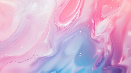 Fototapeta premium Captivating abstract image featuring a mesmerizing swirl of soft pastel colors and a marbled fluid texture with a dreamlike ethereal