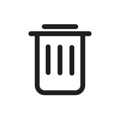 Delete  throw away  trash icon vector template