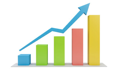 Isolated Growing Bar Chart