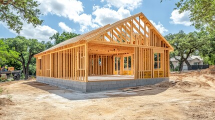 New Home Construction Wood Frame House Under Construction, Home Building Home Construction, New Home