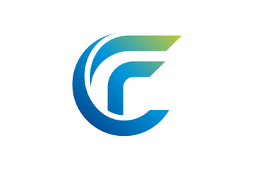 CF Circle Monogram Techno Logo