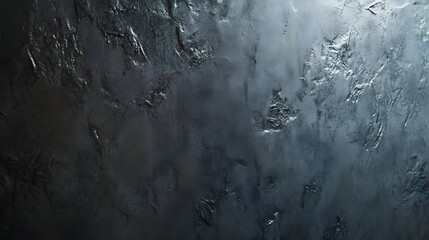 Fototapeta premium Striking abstract background with a close up view of a rough weathered concrete wall in shades of dark gray and black creating a moody industrial inspired aesthetic