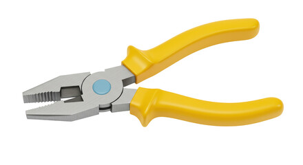 Isolated Yellow Pliers Tool