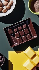 Close up of bars of chocolate
