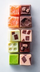 Close up of bars of chocolate
