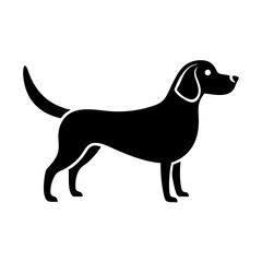 Stylized silhouette of a dog representing companionship and pet ownership