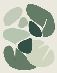 vector illustration of a green leaf, abstract green art
