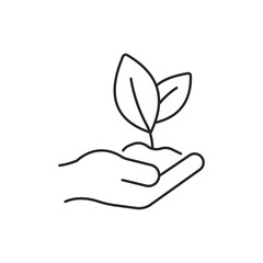 Soil ground and gardening editable stroke outline icon line