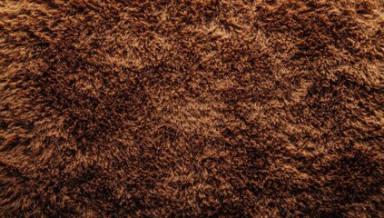 Brown, fuzzy, textured fabric surface.  Close-up view of a plush, dense material