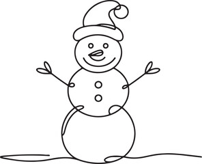 Minimalist Snowman Illustration