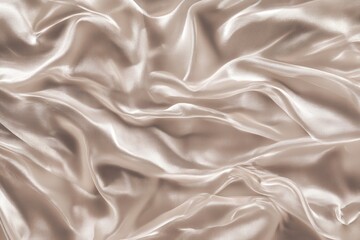 Obraz premium Soft, luxurious, draped fabric with subtle folds. A rich, elegant, light beige, smooth, flowing texture