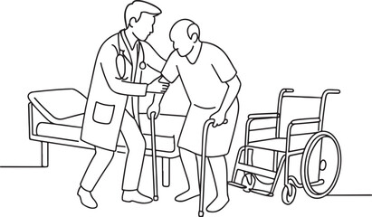 Doctor Helping Elderly Patient