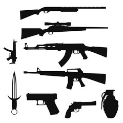 assault rifle vector illustration