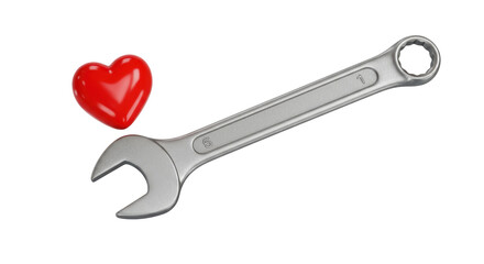 Isolated Wrench and Heart