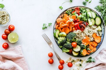 Colorful, healthy meal bowl