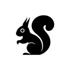 Minimalist Squirrel Icon: Playful Nature-Inspired Graphic for Design Projects