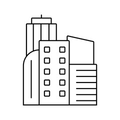 Real estate minimal thin line icons. Related building, house, apartement, sale, rent, mortagage. Vector illustration