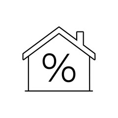 Real estate minimal thin line icons. Related building, house, apartement, sale, rent, mortagage. Vector illustration