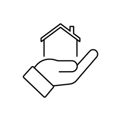 Obraz premium Real estate minimal thin line icons. Related building, house, apartement, sale, rent, mortagage. Vector illustration