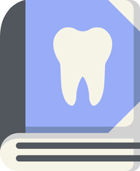 Dental Book Flat Icon