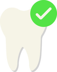 Dental Check Flat Icon