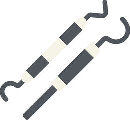 Dental Probe Flat Icon