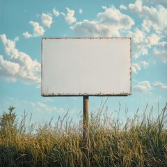 Blank sign against a natural background