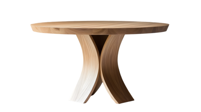 Elegant wooden table with curved legs designs