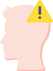 Man Warning Flat Icon