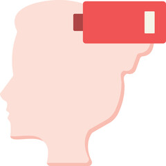 Woman Battery Flat Icon