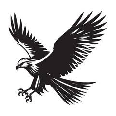 Kite silhouette cutting through the breeze – Kite illustration – Minimalist Kite vector – Bird silhouette

