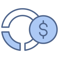 Return Of Investment Blue Icon