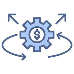 Efficiency Blue Icon