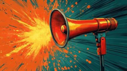 Loud speaker blasting message