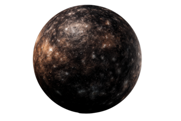 Detailed view of Mercury showcasing its surface features