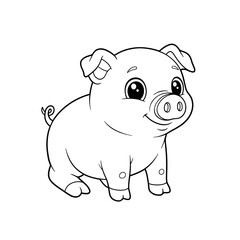 Fototapeta premium coloring gartoon cute animal by JN - ยรเ