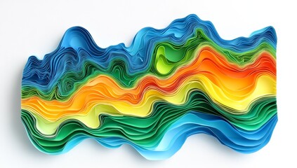 Abstract layered paper art
