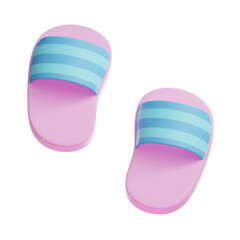 3d summer pool sandals icon