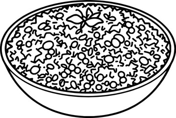 A Bowl of Savory Rice Dish with Orange Lentils