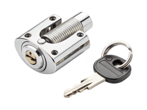 Motorcycle disc lock png anti-theft lock png wheel lock png security lock png white background image