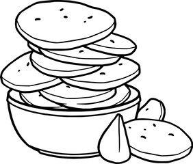 Crispy Fried Potato Slices in a Bowl Ready to Eat